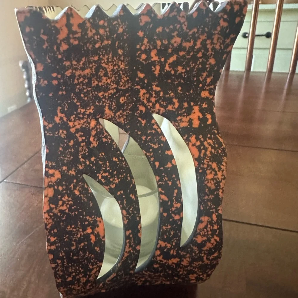 PartyLite Halloween Porcelain Jack-o-lantern Tea Light Luminary Holder